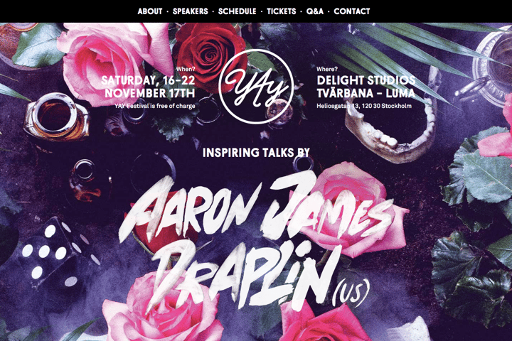 YAY Festival website preview